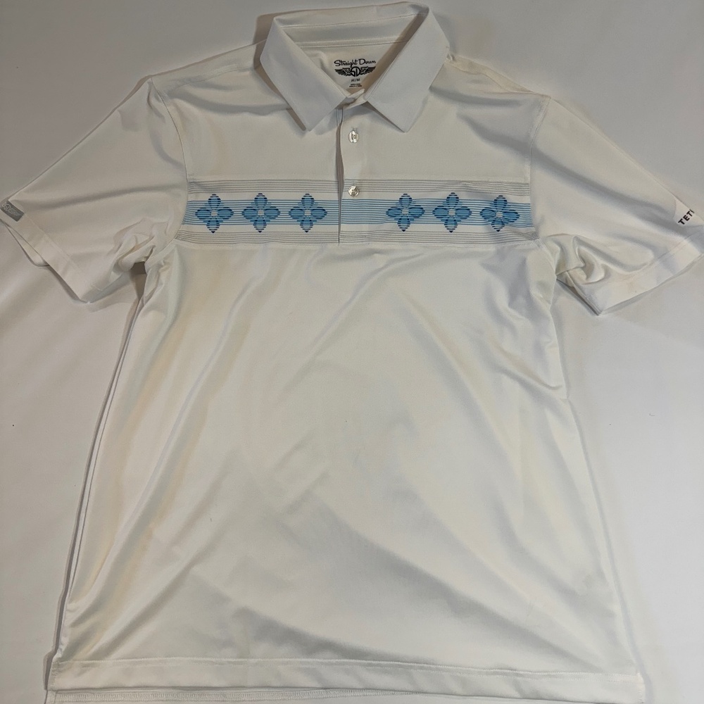 Straight Down Tetherow Polo Shirt White